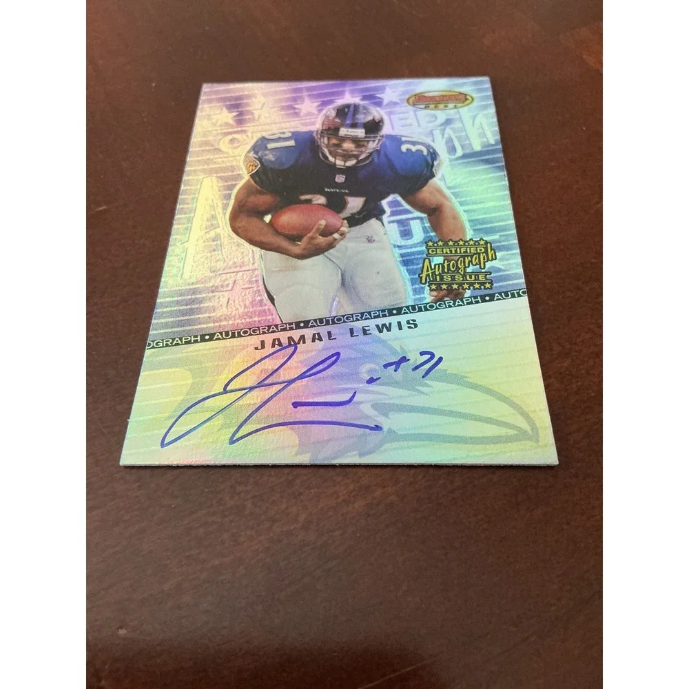 2001 Bowman's Best Jamal Lewis Certified Autograph Baltimore Ravens Card BB-JL